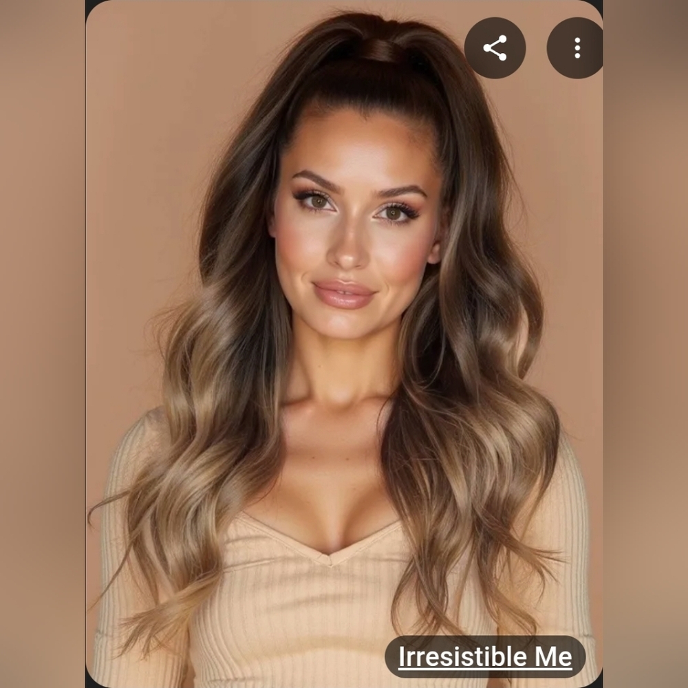 Long Wavy Ombre Wig - Brown to Blonde
